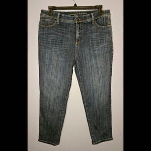 Chico's So Slimming Girlfriend Crop Jeans, Size 2.5, US Size 14